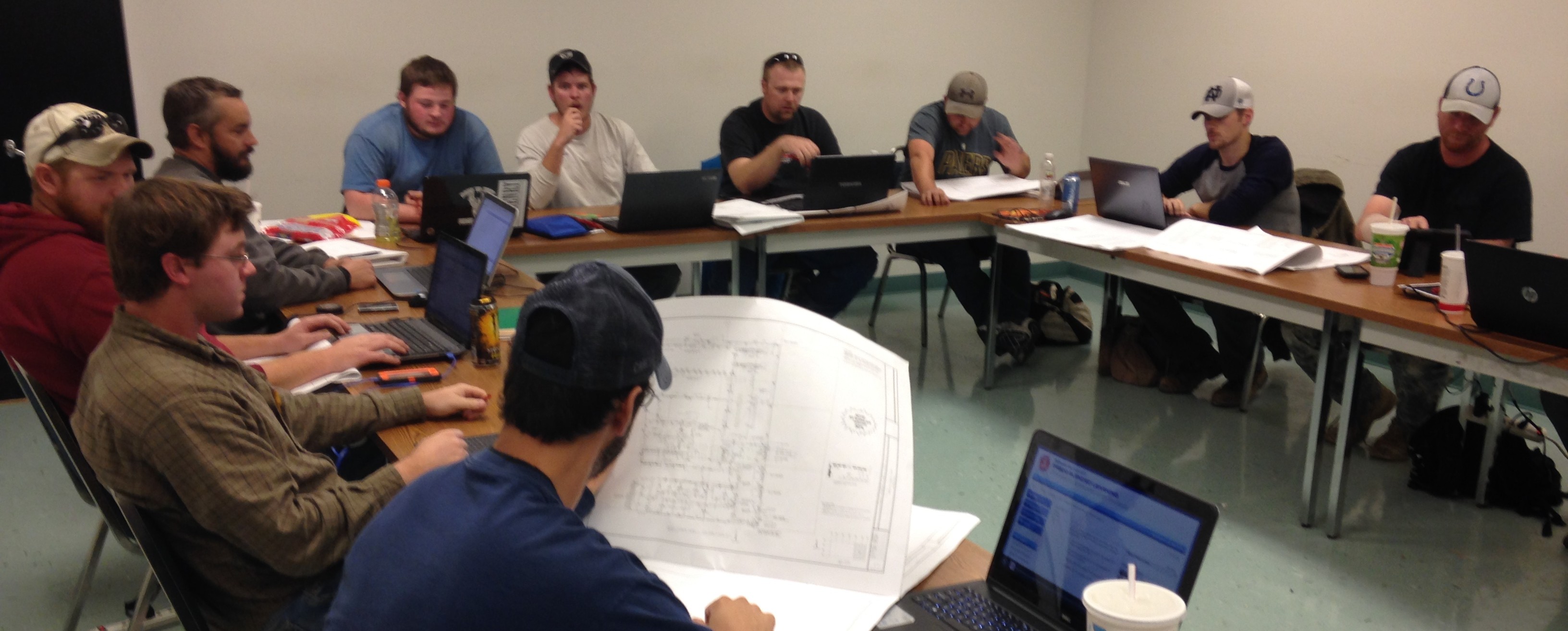 Students in the classroom at the NECA/IBEW Electrical JATC in Evansville, IN.